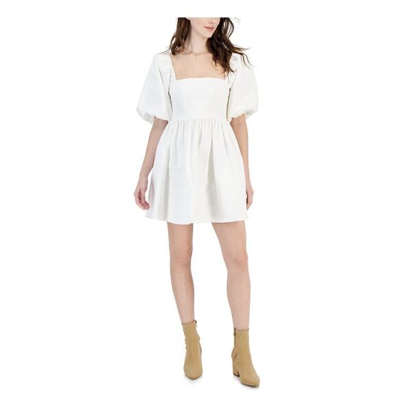 Avec Les Filles Cotton Balloon Sleeve Y2K Babydoll Milkmaid Dress NWT XL - Picture 2 of 10